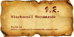 Viszkocsil Rozamunda névjegykártya